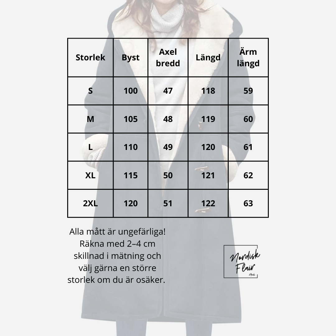 Lion™ | Lång fleecefodrad mockaliknande damjacka med huva