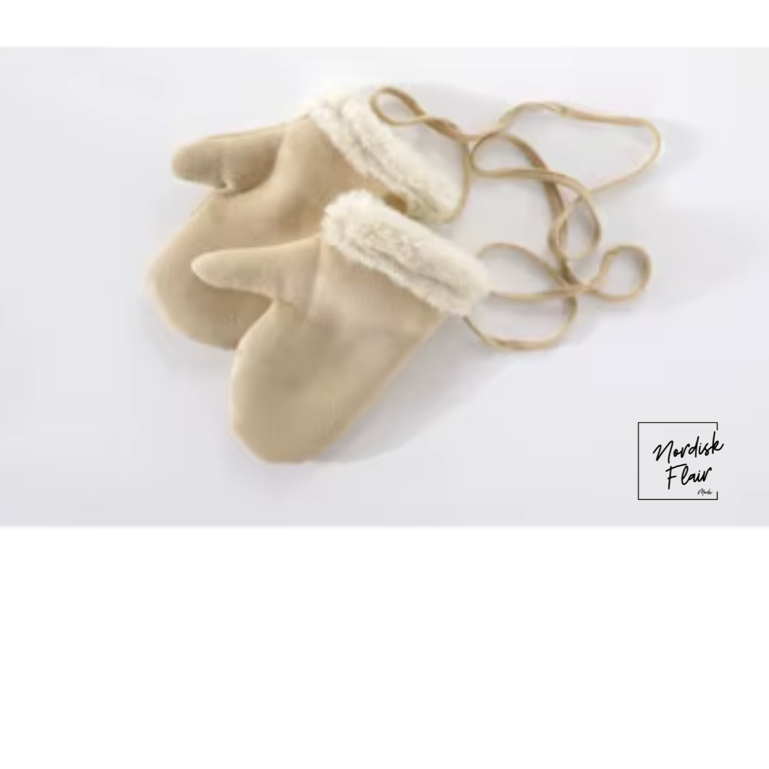 Marina™ | Miljövänlig konstpäls damjacka med huva och handskar