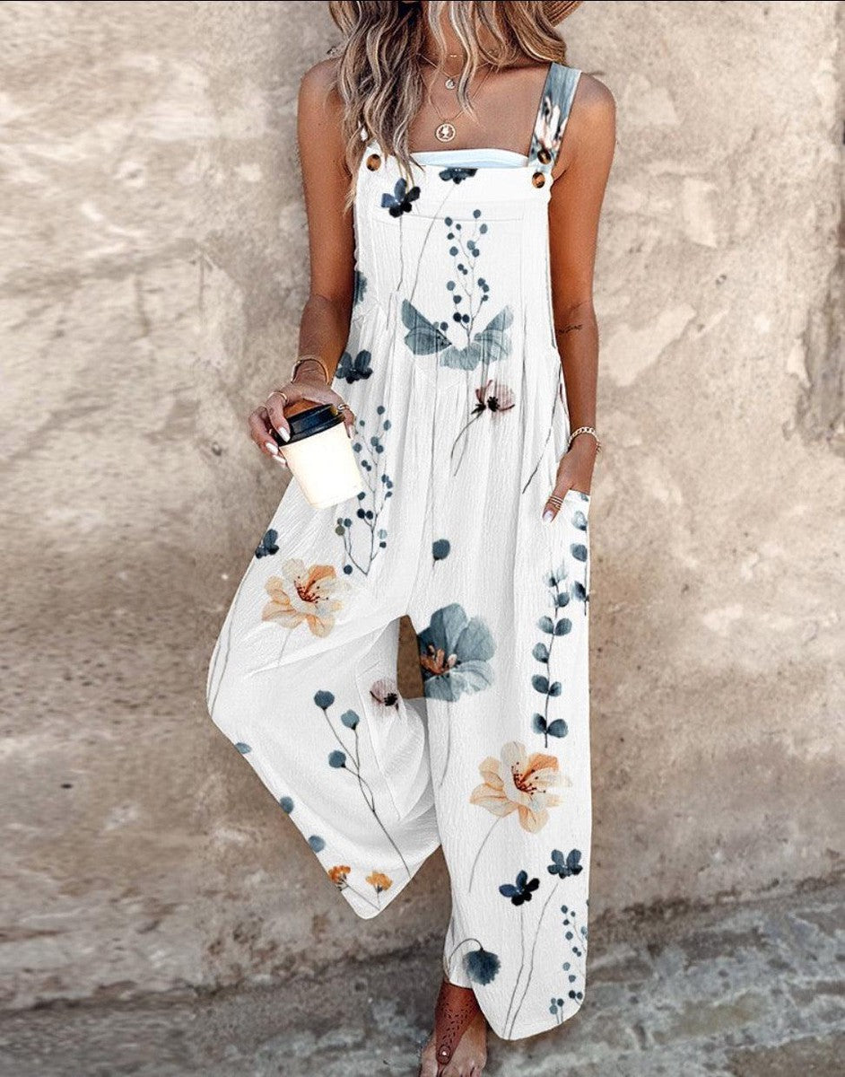 Lisona™ Luftig byxdress med botaniskt tryck