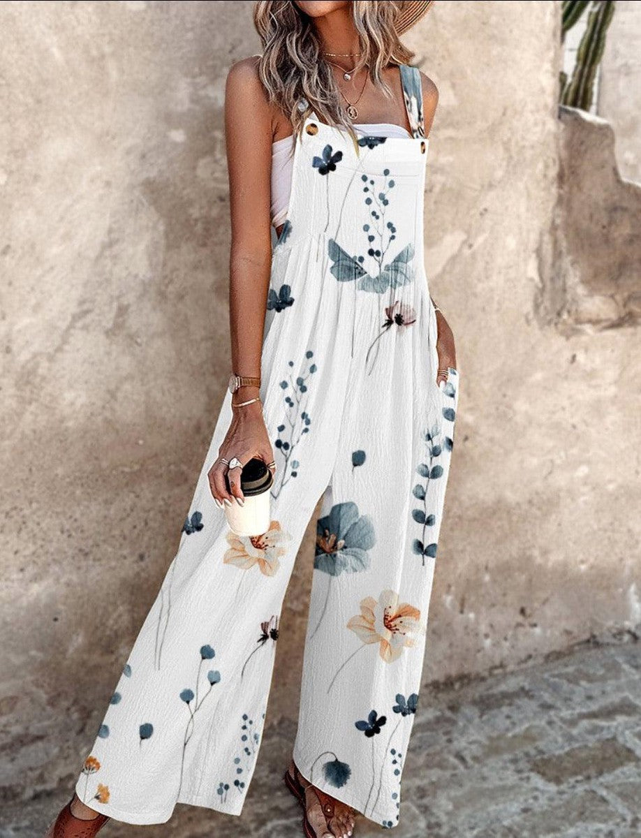 Lisona™ Luftig byxdress med botaniskt tryck