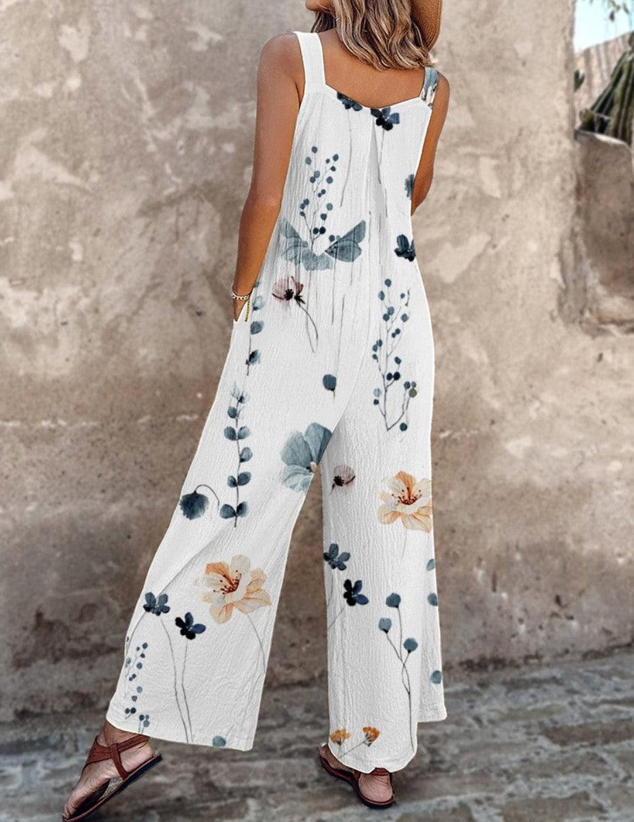Lisona™ Luftig byxdress med botaniskt tryck