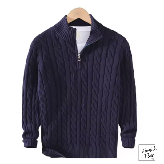 TABA™ | Zippad kabelstickad tröja