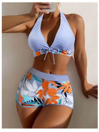 Lemma™ Högmidjad halterbikini-set