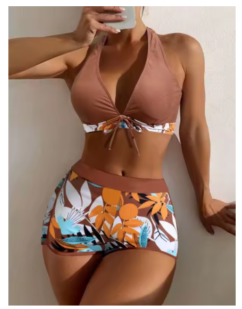 Lemma™ Högmidjad halterbikini-set