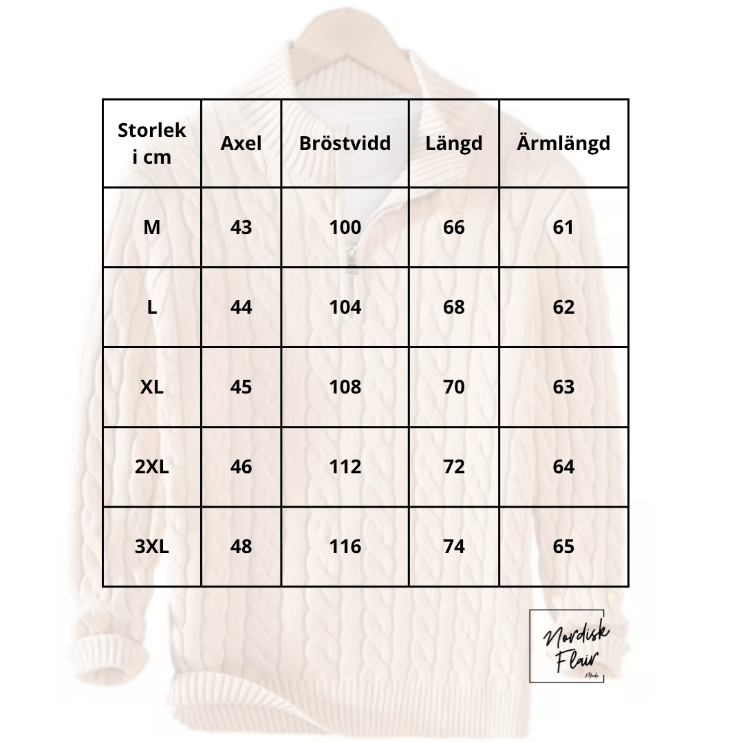 TABA™ | Zippad kabelstickad tröja