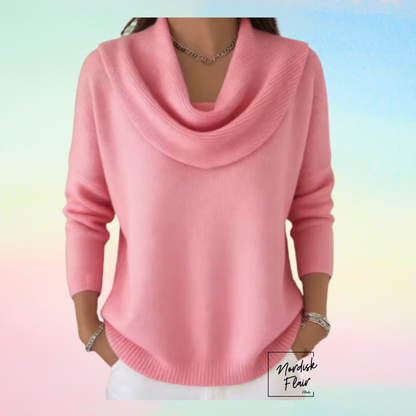 Eliza™ | Tröja med generös draperad krage