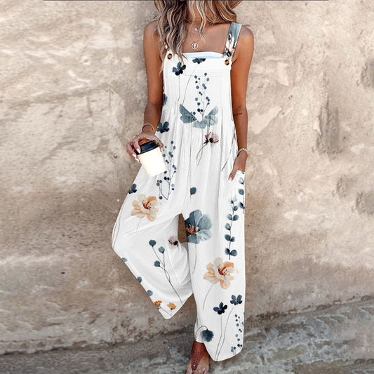 Lisona™ Luftig byxdress med botaniskt tryck