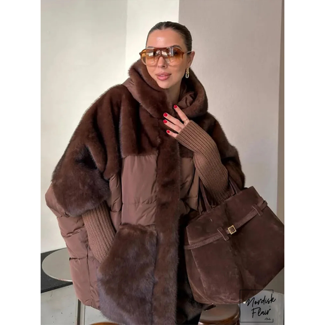 Diana™ |Patchwork‑päls damjacka med vaddering