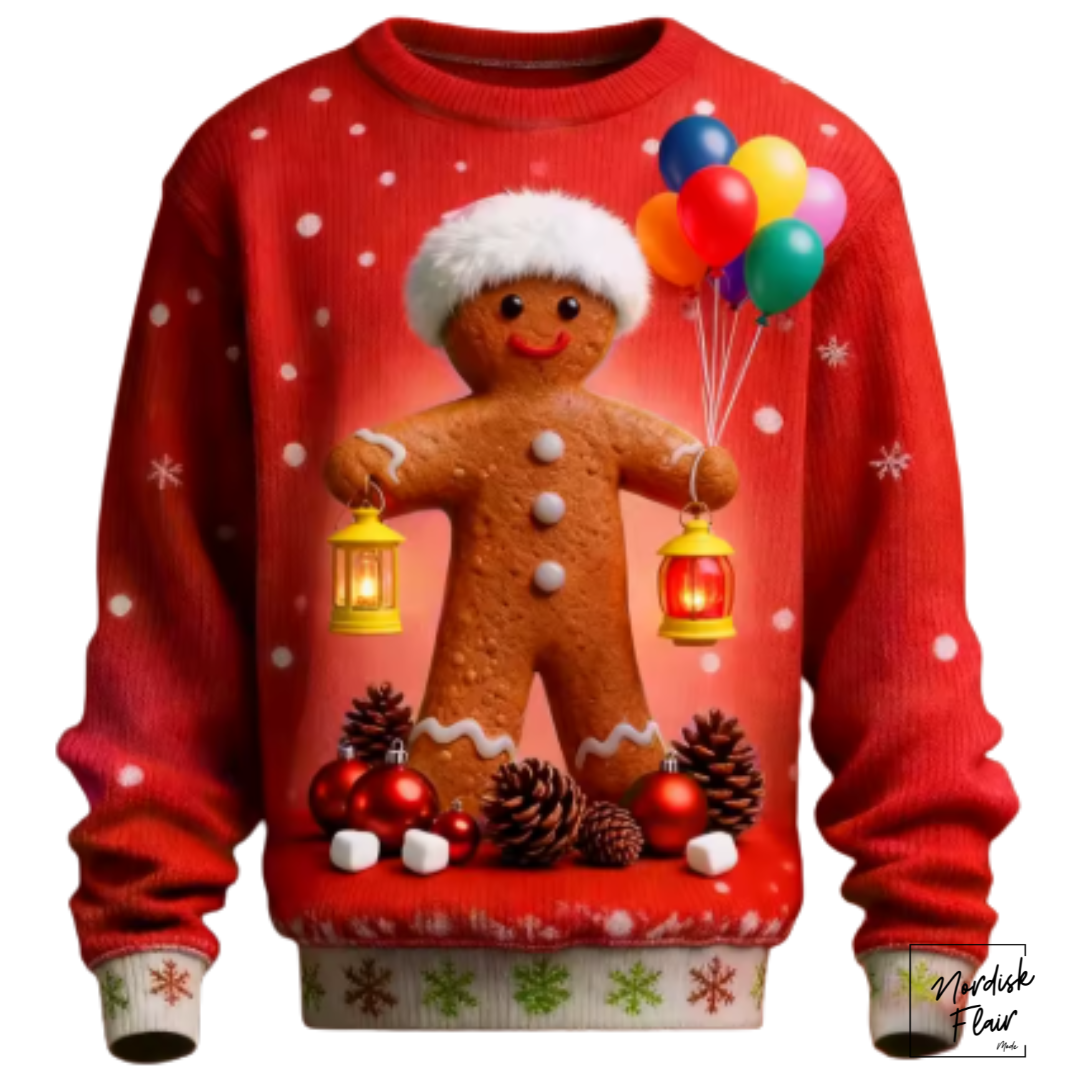 Jultröjor med jultomte, grafiskt 3D-tryck, höstmode. Sweatshirts med rund hals och hoodies för herr och dam.