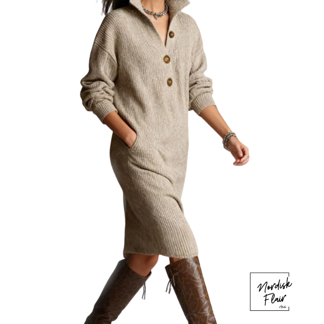 Marlie™ | Pulloverklänning i lyxigt stickat material
