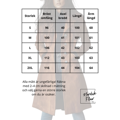 Valerie™ |Vintage elegant lång damjacka i konstmocka