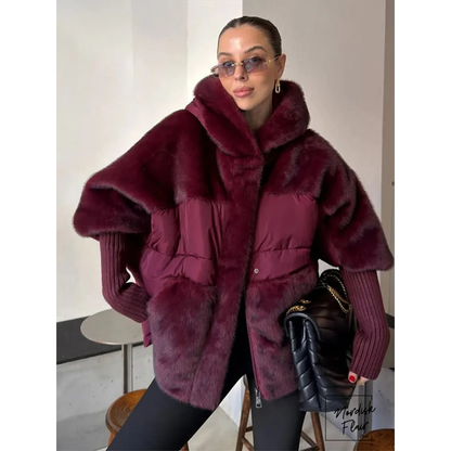 Diana™ |Patchwork‑päls damjacka med vaddering