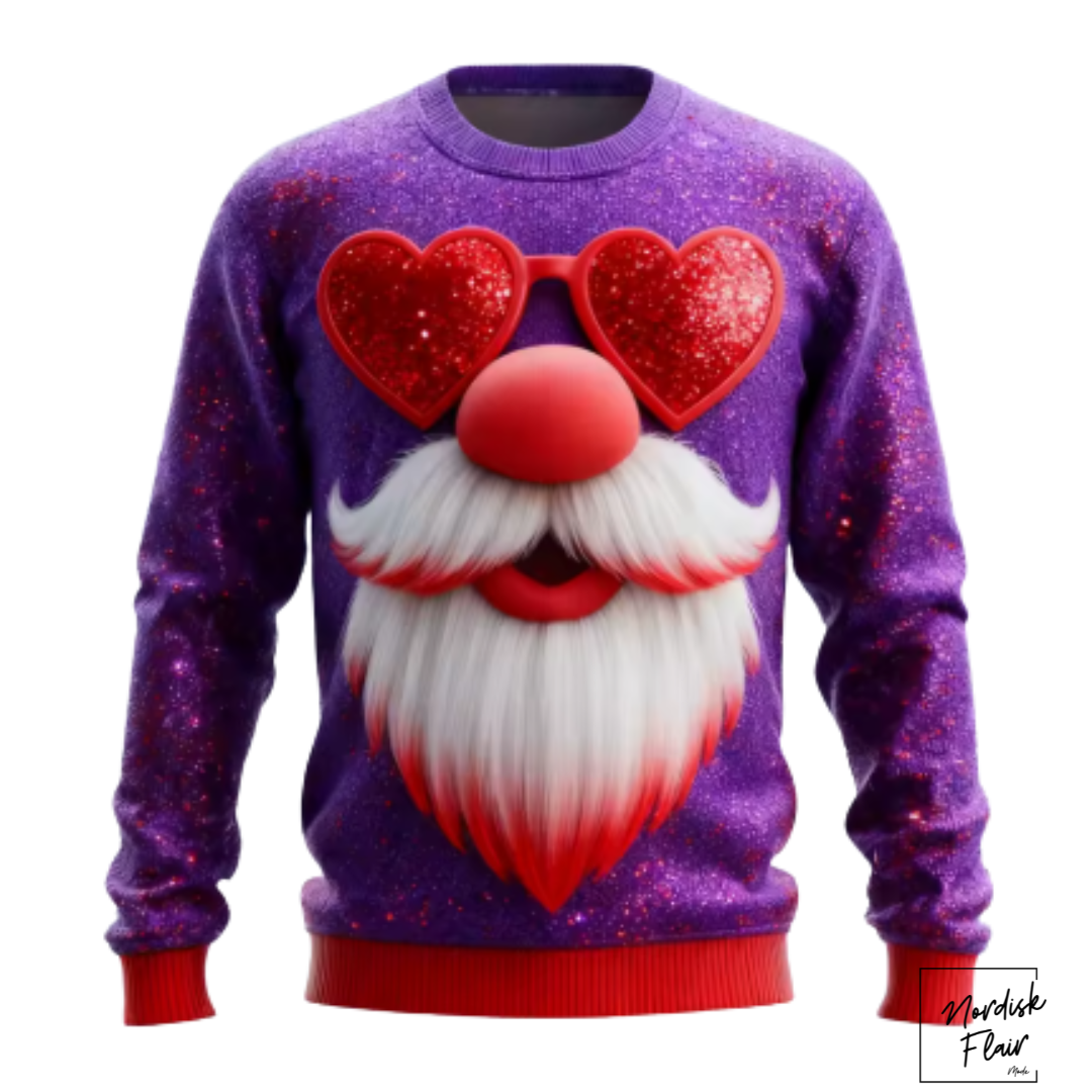 Jultröjor med jultomte, grafiskt 3D-tryck, höstmode. Sweatshirts med rund hals och hoodies för herr och dam.