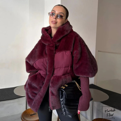 Diana™ |Patchwork‑päls damjacka med vaddering