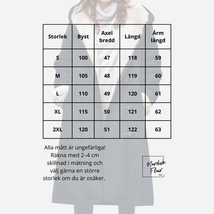 Lion™ | Lång fleecefodrad mockaliknande damjacka med huva