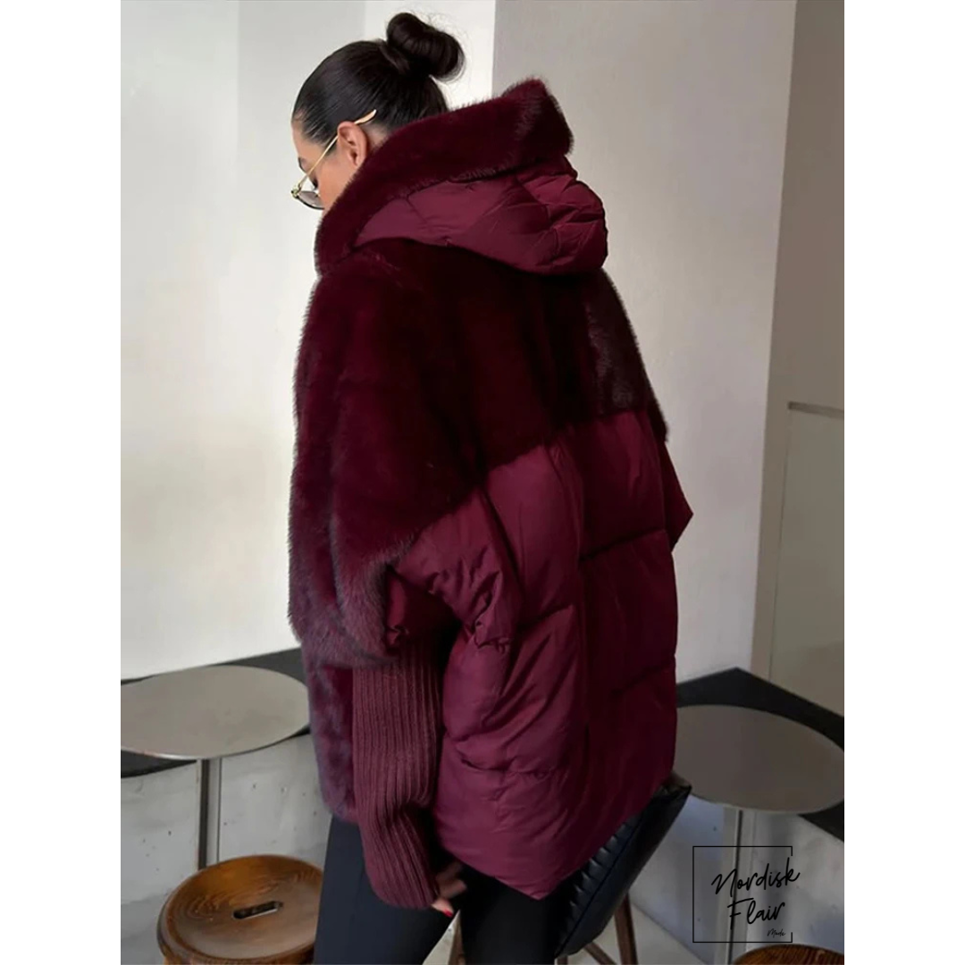 Diana™ |Patchwork‑päls damjacka med vaddering