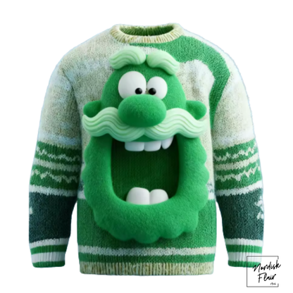 Jultröjor med jultomte, grafiskt 3D-tryck, höstmode. Sweatshirts med rund hals och hoodies för herr och dam.