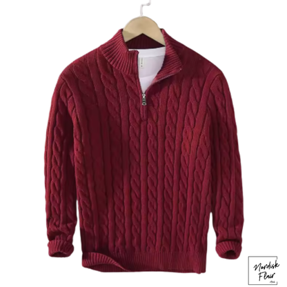 TABA™ | Zippad kabelstickad tröja