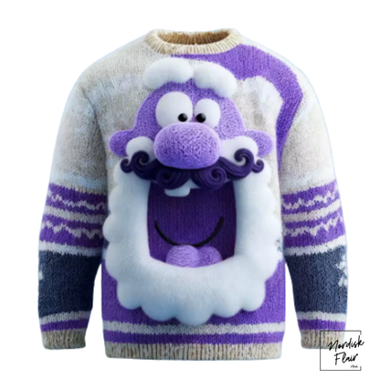 Jultröjor med jultomte, grafiskt 3D-tryck, höstmode. Sweatshirts med rund hals och hoodies för herr och dam.