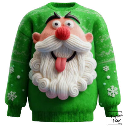 Jultröjor med jultomte, grafiskt 3D-tryck, höstmode. Sweatshirts med rund hals och hoodies för herr och dam.