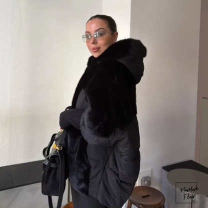 Diana™ |Patchwork‑päls damjacka med vaddering