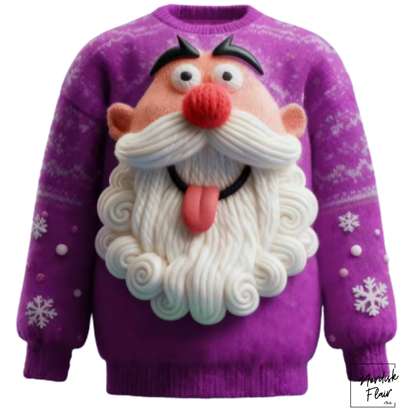 Jultröjor med jultomte, grafiskt 3D-tryck, höstmode. Sweatshirts med rund hals och hoodies för herr och dam.