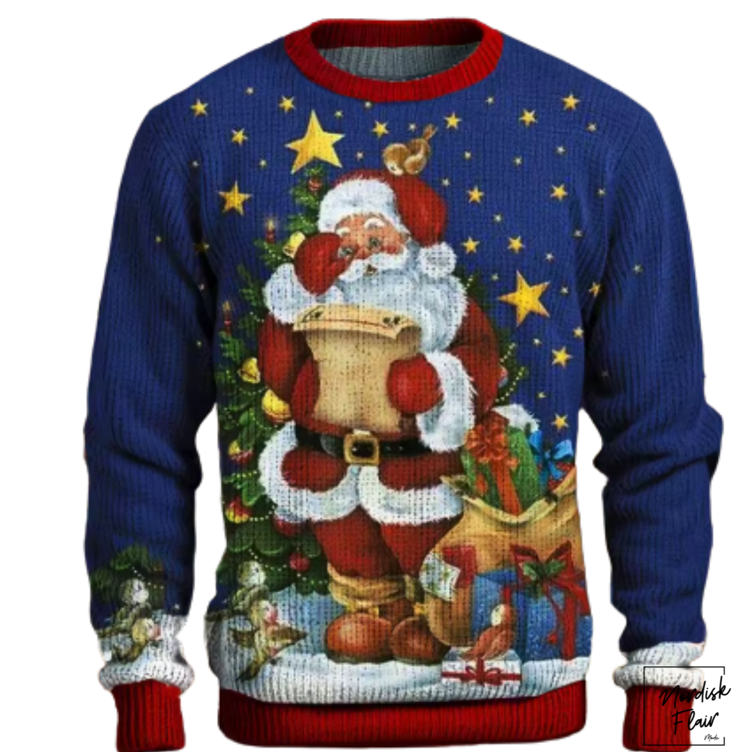 Jultröjor med jultomte, grafiskt 3D-tryck, höstmode. Sweatshirts med rund hals och hoodies för herr och dam.