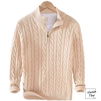 TABA™ | Zippad kabelstickad tröja