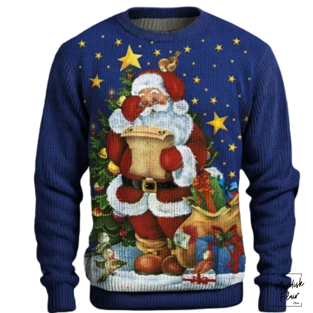 Jultröjor med jultomte, grafiskt 3D-tryck, höstmode. Sweatshirts med rund hals och hoodies för herr och dam.