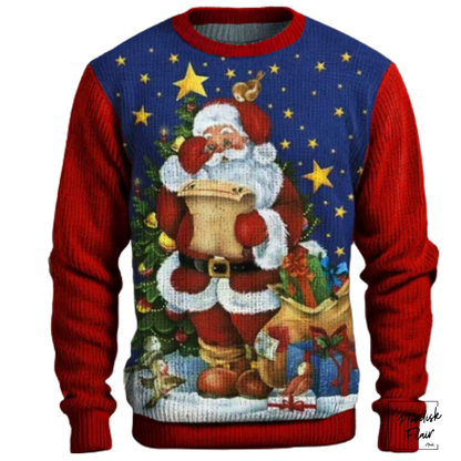 Jultröjor med jultomte, grafiskt 3D-tryck, höstmode. Sweatshirts med rund hals och hoodies för herr och dam.