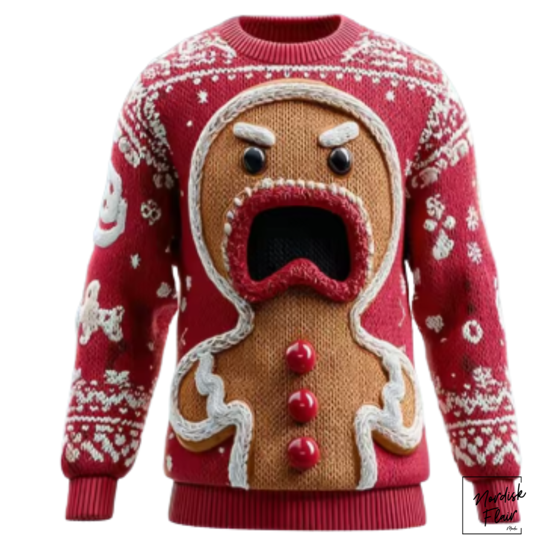 Jultröjor med jultomte, grafiskt 3D-tryck, höstmode. Sweatshirts med rund hals och hoodies för herr och dam.