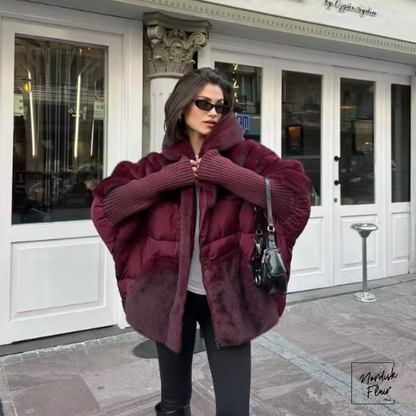 Diana™ |Patchwork‑päls damjacka med vaddering