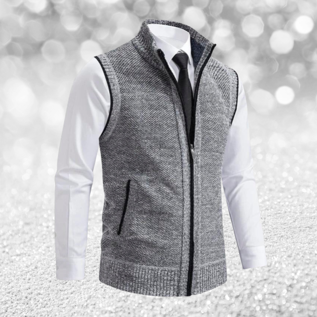 Pete™ | Ärmlöst stickat västplagg