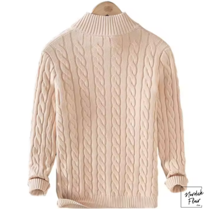 TABA™ | Zippad kabelstickad tröja