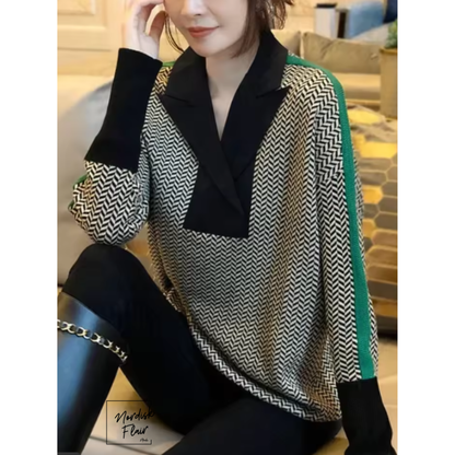 Cindy™ | Polotröja med iögonfallande mönster