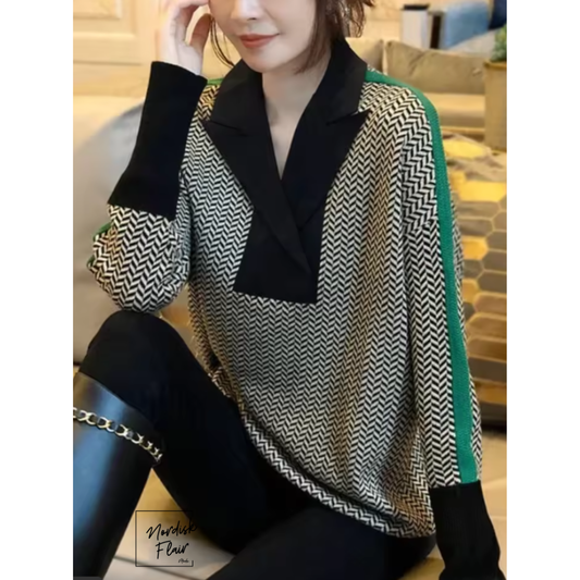 Cindy™ | Polotröja med iögonfallande mönster