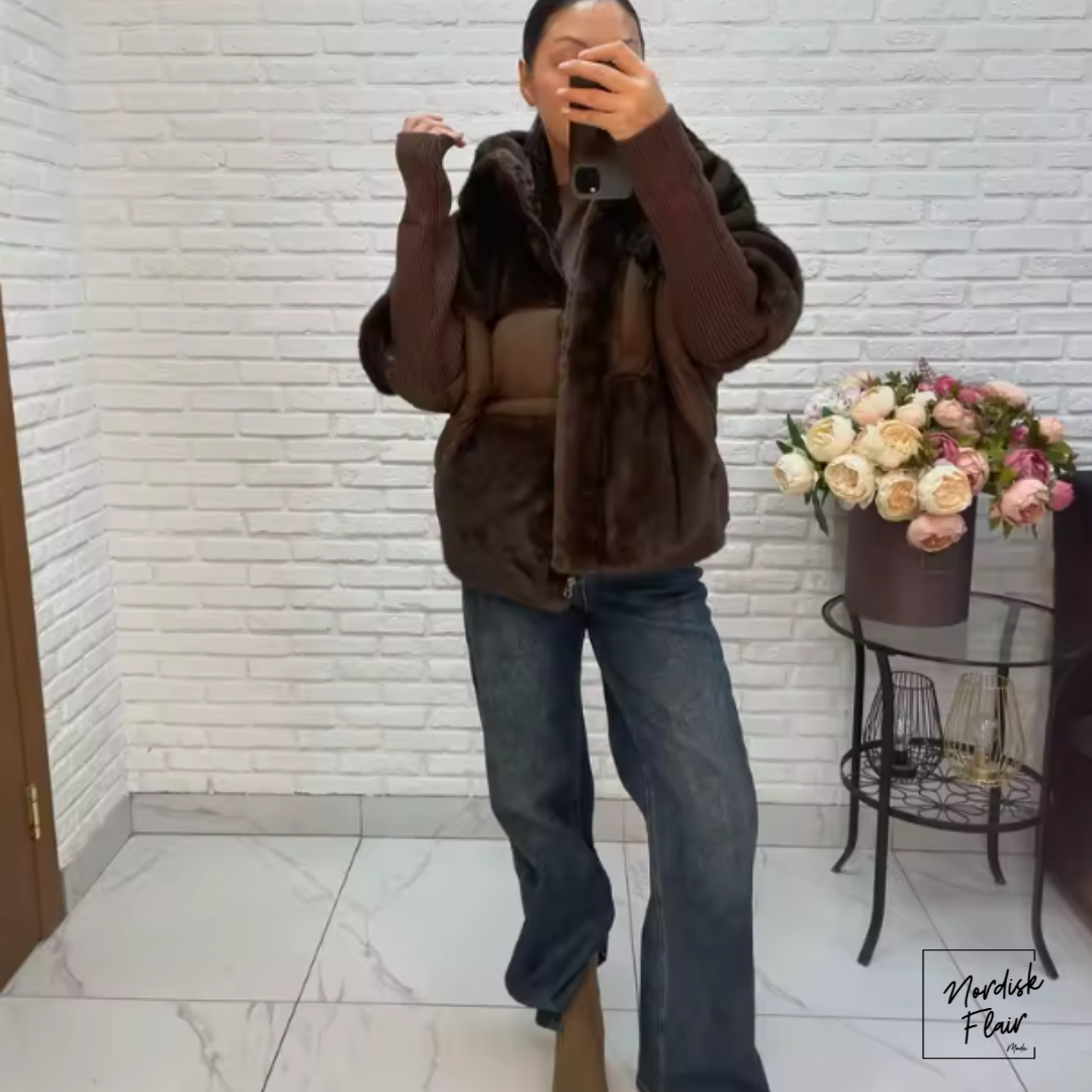 Diana™ |Patchwork‑päls damjacka med vaddering