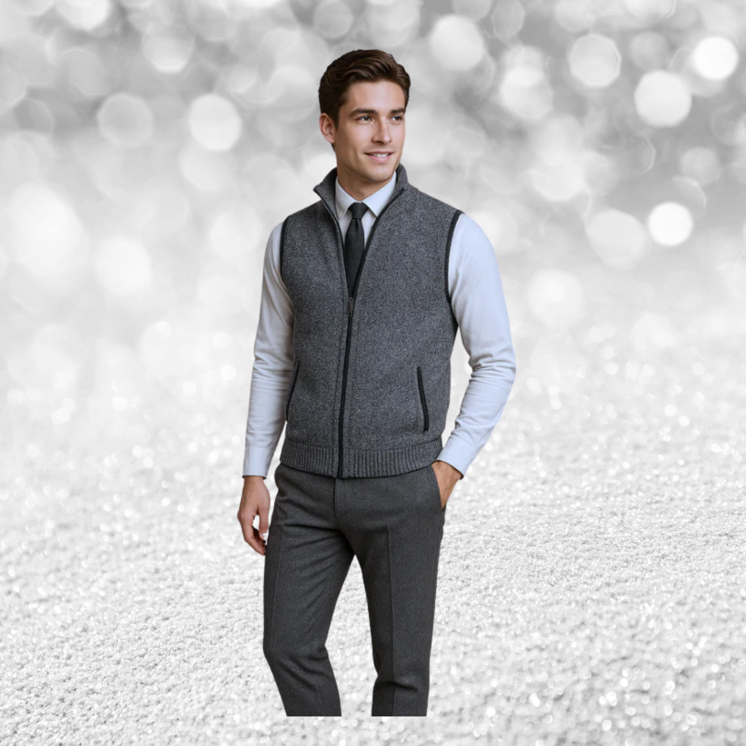 Pete™ | Ärmlöst stickat västplagg