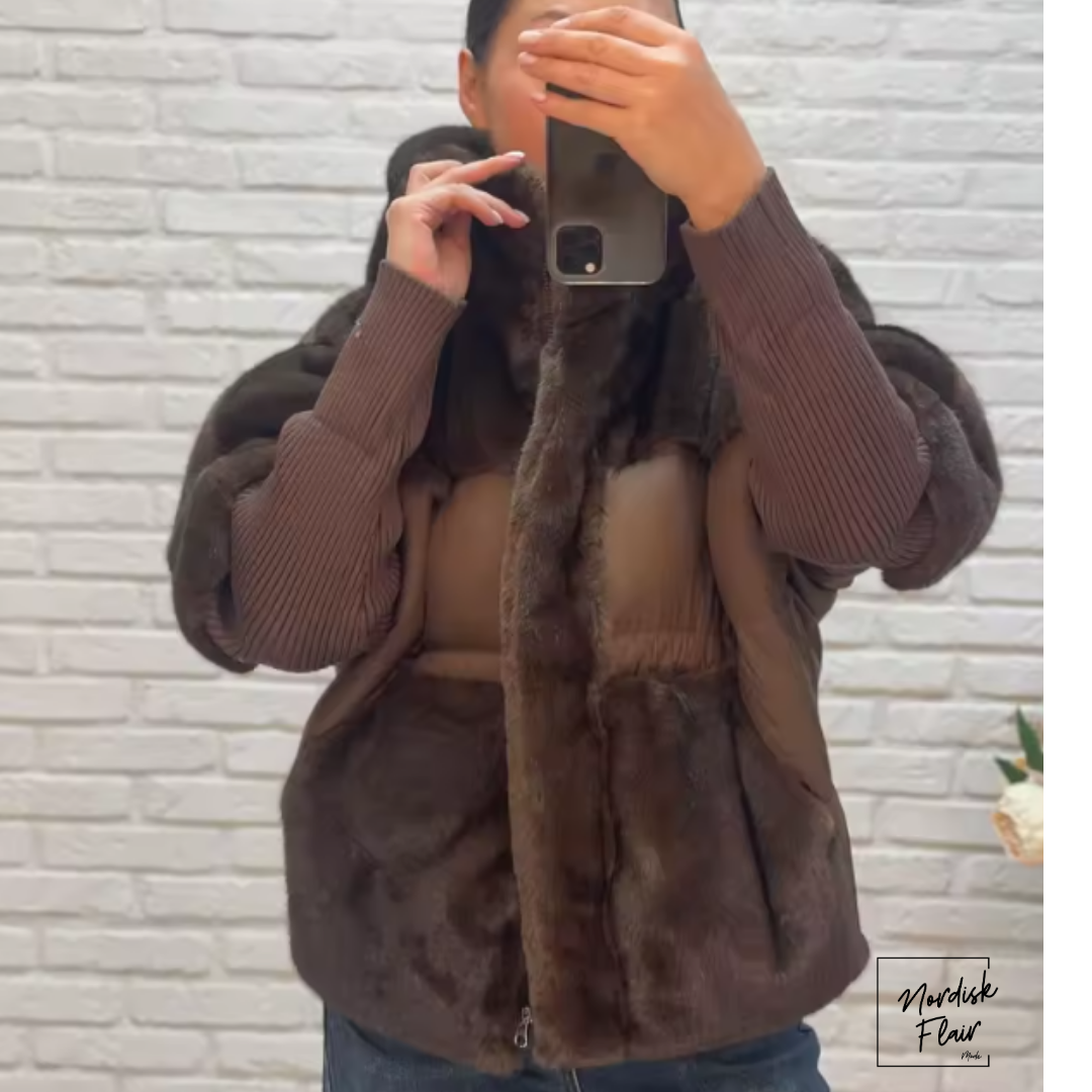 Diana™ |Patchwork‑päls damjacka med vaddering