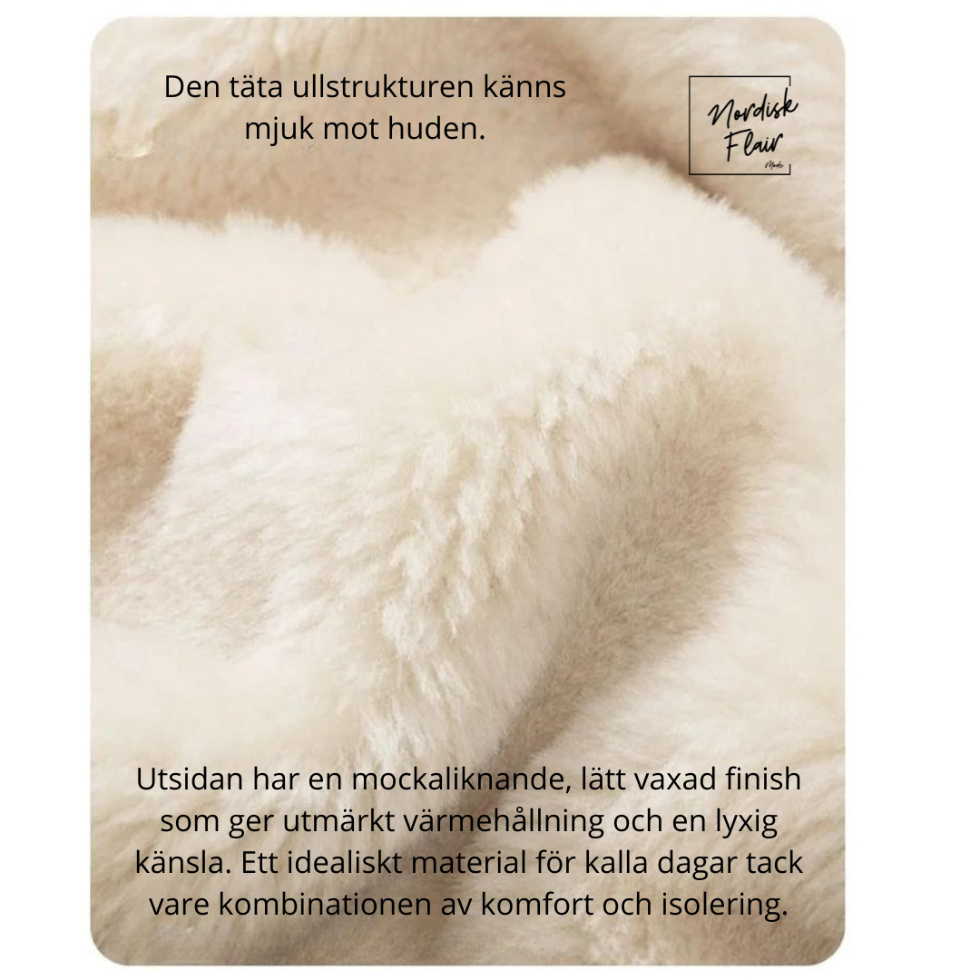 Marina™ | Miljövänlig konstpäls damjacka med huva och handskar