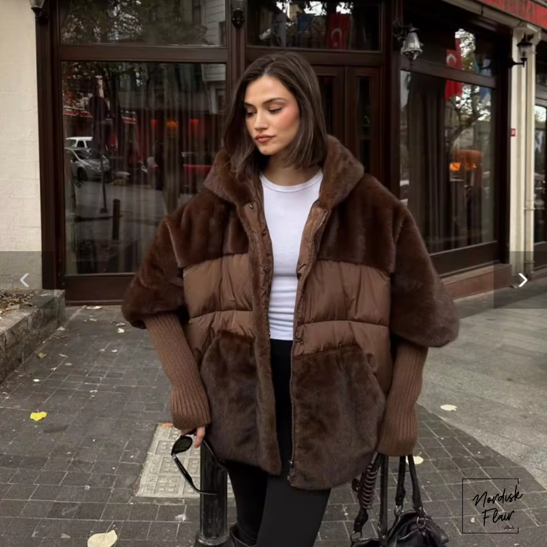 Diana™ |Patchwork‑päls damjacka med vaddering