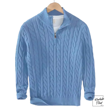 TABA™ | Zippad kabelstickad tröja