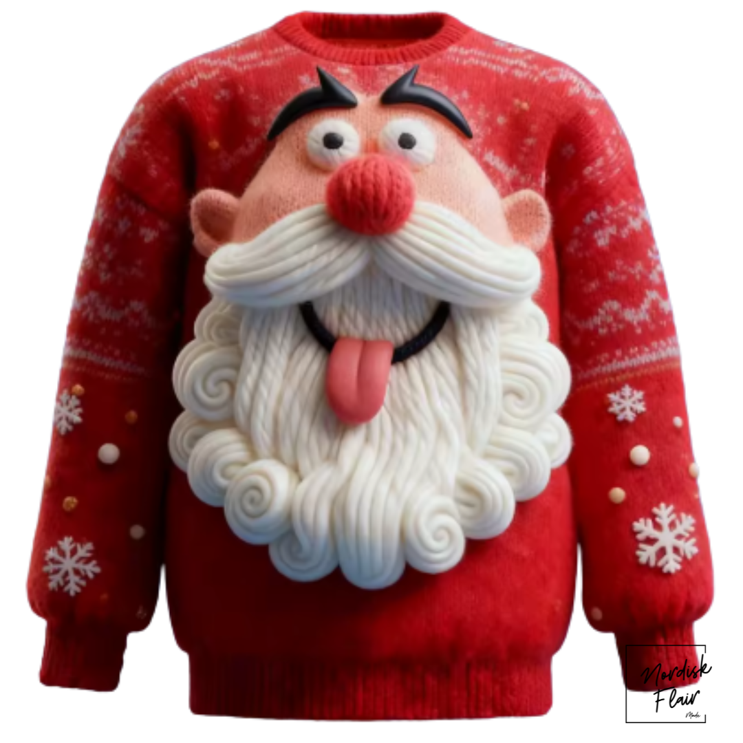 Jultröjor med jultomte, grafiskt 3D-tryck, höstmode. Sweatshirts med rund hals och hoodies för herr och dam.