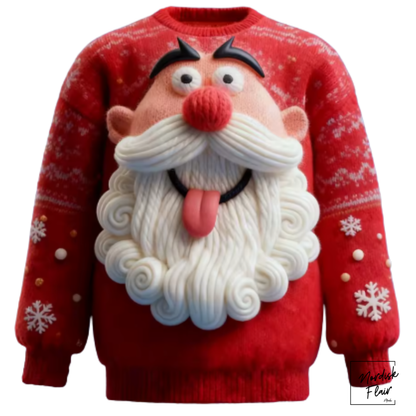 Jultröjor med jultomte, grafiskt 3D-tryck, höstmode. Sweatshirts med rund hals och hoodies för herr och dam.