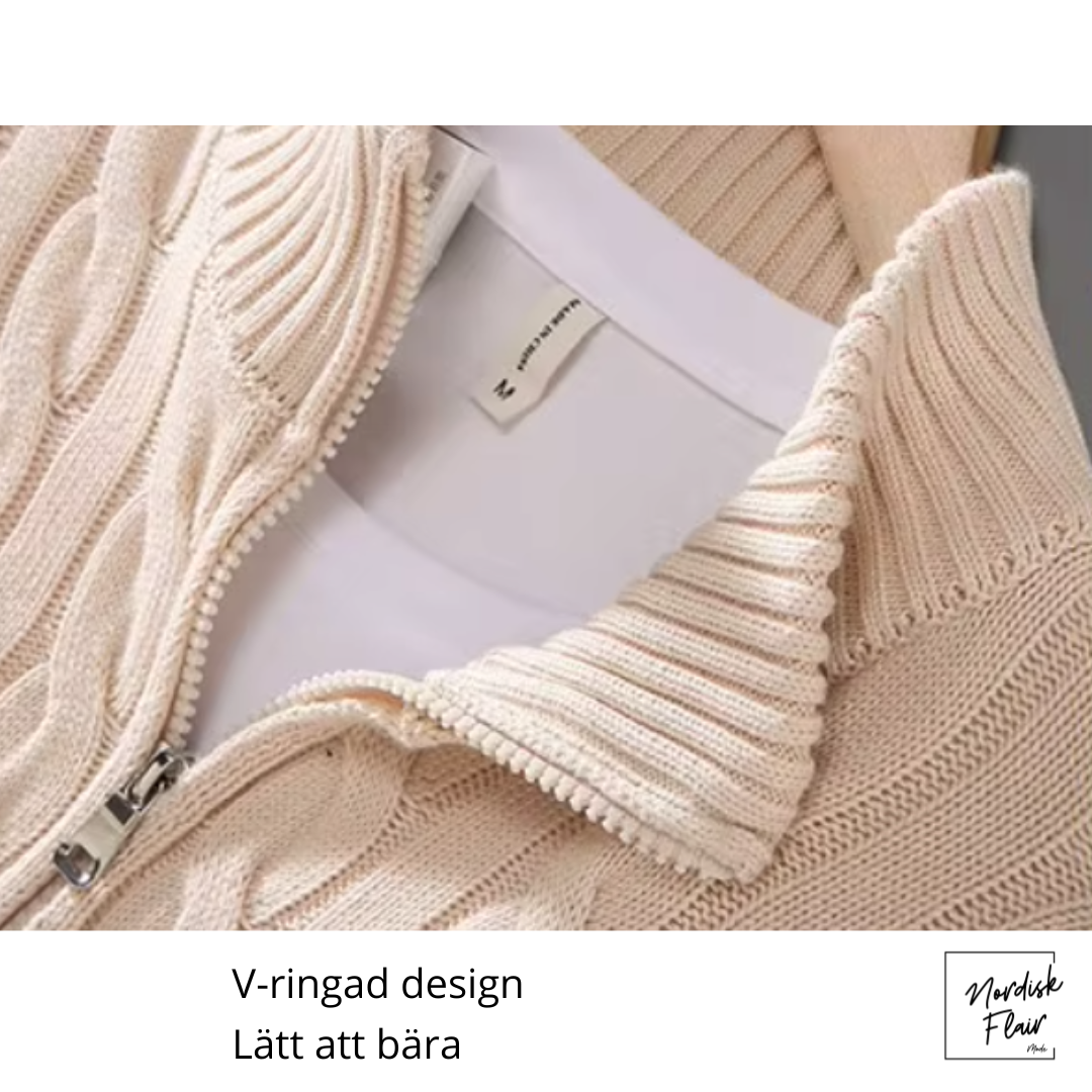 TABA™ | Zippad kabelstickad tröja