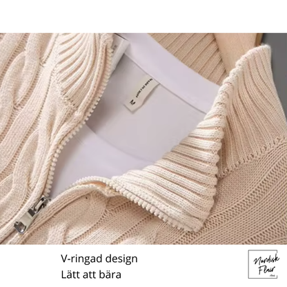 TABA™ | Zippad kabelstickad tröja