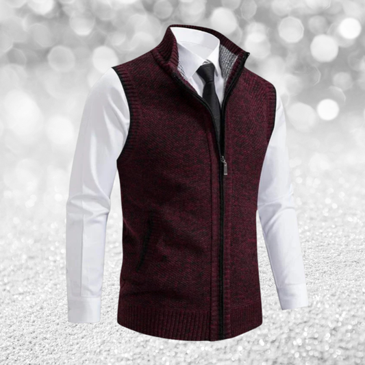 Pete™ | Ärmlöst stickat västplagg