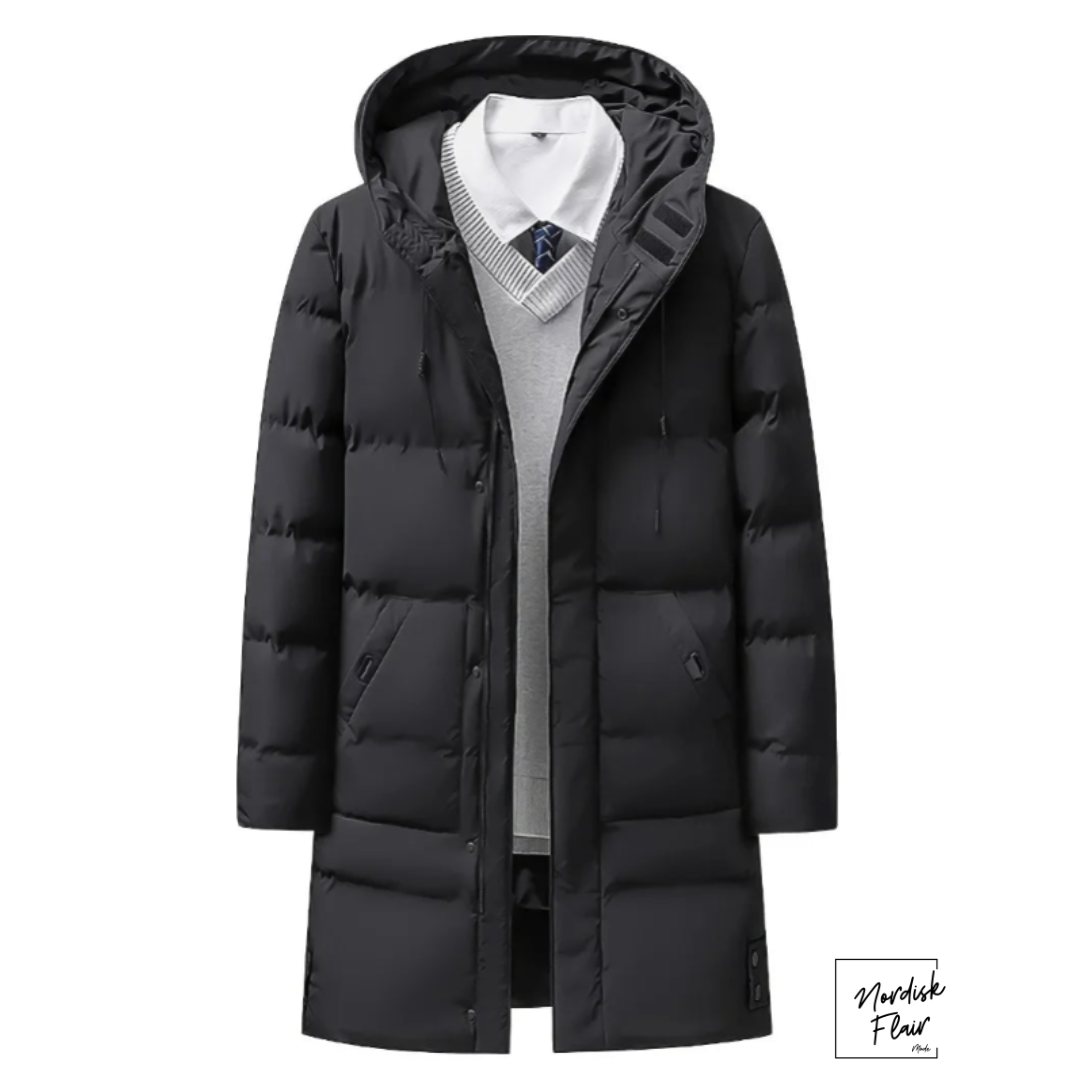 Leo™ |Herrjacka med huva; vindtät och varm