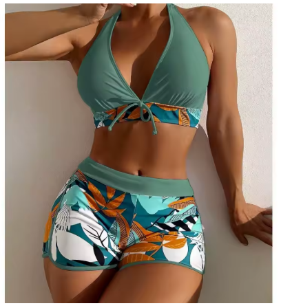Lemma™ Högmidjad halterbikini-set
