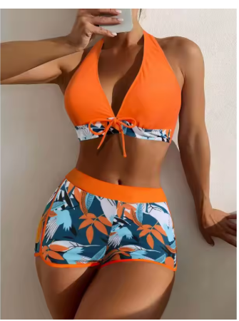 Lemma™ Högmidjad halterbikini-set